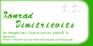 konrad dimitrievits business card